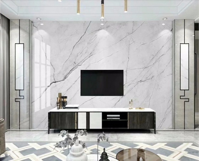 Dịch vụ thi công vách tivi PVC vân đá tại Hải Phòng